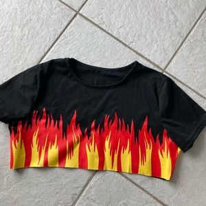 Flame crop top